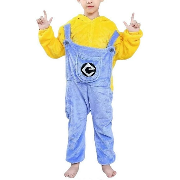 Kids Minions Cartoon Cute Pajamas Sleepwear Party Jumpsuit Pjs Cosplay Costume Suit