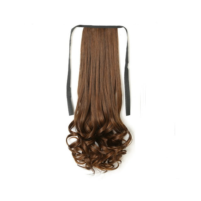 Peluca de cola de caballo Minnieouse Chocolate 48 cm largo Fibra de alta temperatura