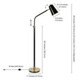 thumbnail image 5 of Evelyn&Zoe Mid-Century Modern Metal Floor Lamp with Brass Accents, 5 of 11