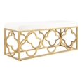 thumbnail image 3 of SAFAVIEH Fleur Modern Glam Rectangle Bench, Cream/Gold, 3 of 7