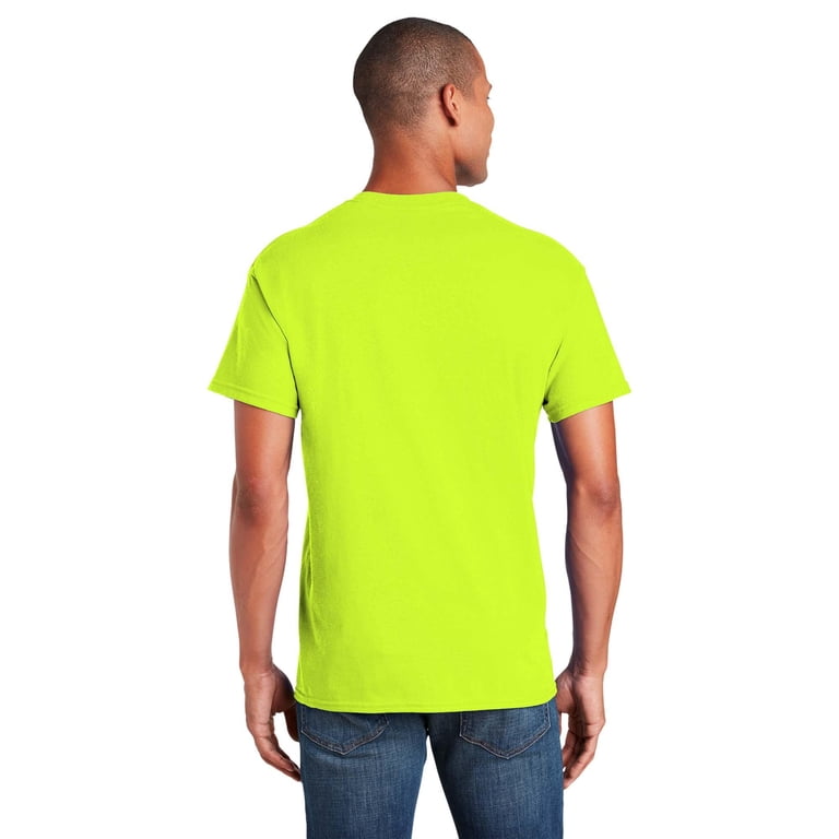 Gildan Hi Vis Safety Green and Orange T-Shirt, 9 Pack, Sizes S-5XL
