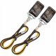 thumbnail image 1 of Lámpara de señal de giro para motocicleta, 2 piezas Universal para motocicleta Mini luces LED amarillas de señal de giro Accesorio para automóvil(Negro ahumado), 1 of 5