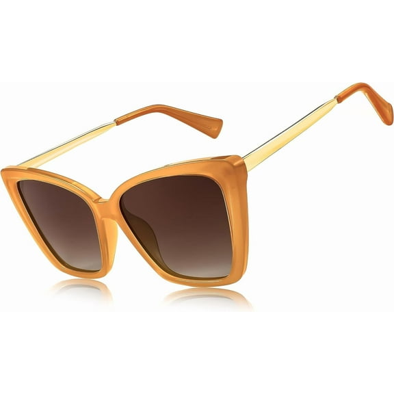 FEISEDY Trendy Polarized Women Sunglasses, Retro Womens Square Cat Eye Sun Glasses B4134