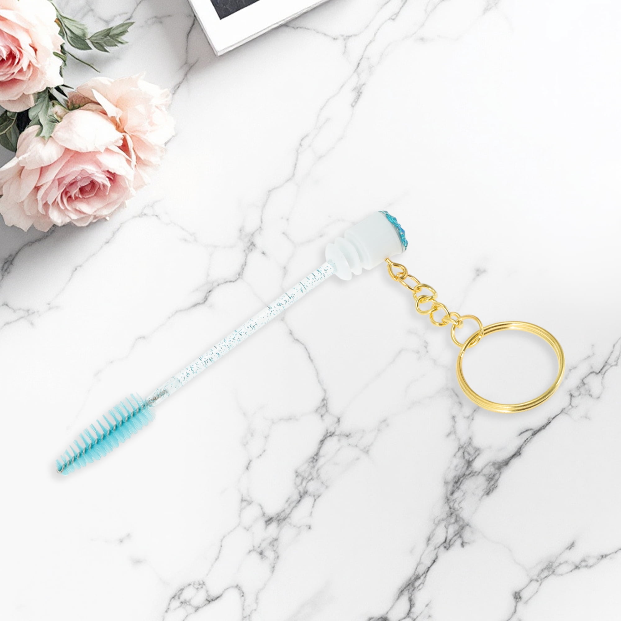 Unique Bargains 1 Pc Durable Eyelash Brush in Tube Design with Gold-Tone Buckle Green
