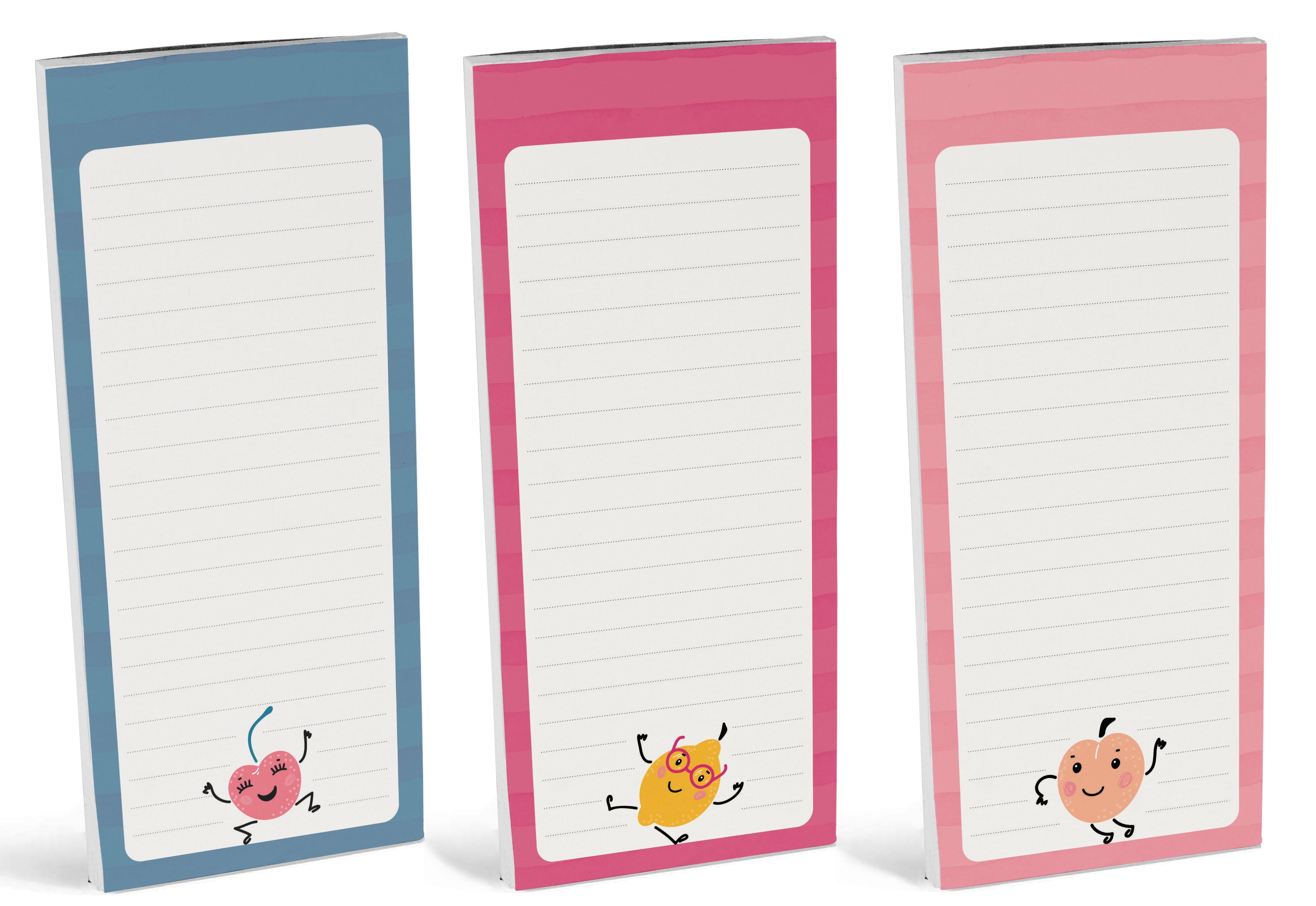 Inkdotpot Pack of 3 Magnetic Fridge To-Do List Notepads- Magnetic Memo Pads For Refrigerator-(50 Sheets Each)-FJ