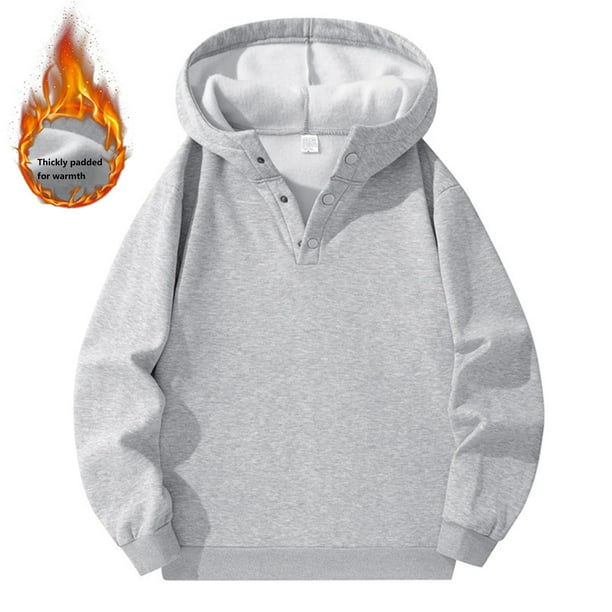 pstuiky manga larga para hombre, Blusa de manga larga con capucha y cordón de color liso para hombre Tops de talla grande para hombre s