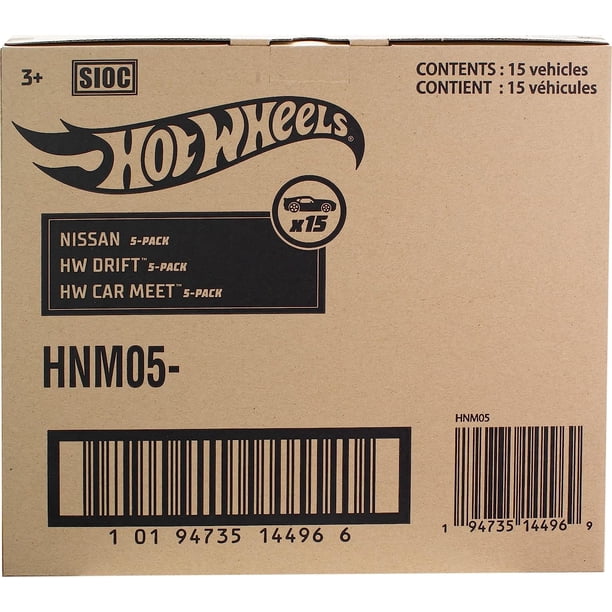 Hot Wheels, Set of 15 Toy Cars or Trucks, Styles May Vary, 1:64