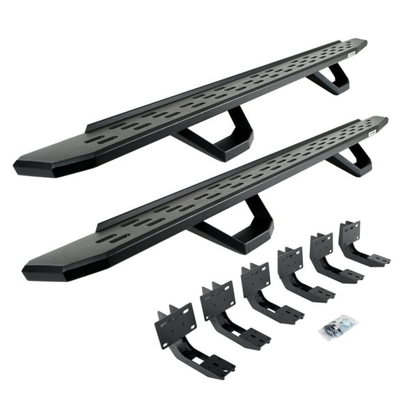 Go Rhino 6963068720PC RB30 Running Boards with Mounting Brackets, 2 Pairs Drop Steps Kit For Ram 19-24 1500 (Crew Cab Pickup)