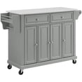 thumbnail image 1 of Crosley Furniture Wood Granite Top Kitchen Cart in Gray/White, 1 of 11