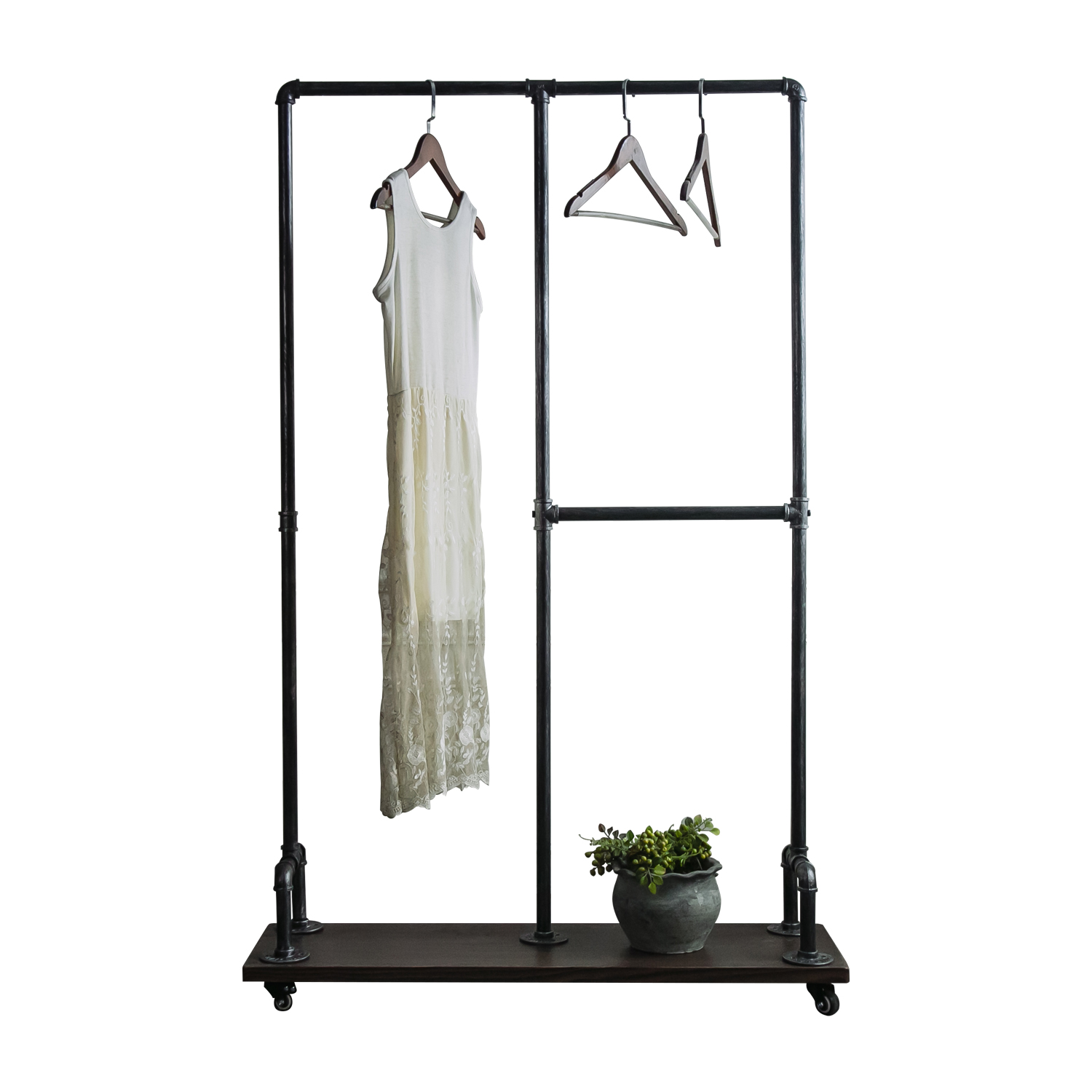 3 Hanging Rods，Freestanding Industrial garment rack, Mobile hanger,Mobile hangers, Clothing