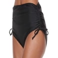 thumbnail image 2 of Women's Ruched Bikini Bottoms Strappy Swim Bottoms Full Coverage Swim Briefs, 2 of 5