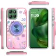thumbnail image 6 of For Apple iPhone 16e Case, Pattern Design Hybrid with Invisible Ring Stand & Magnetic Back, Shockproof Protective Grip Phone Cover (Summer Lavender), 6 of 8