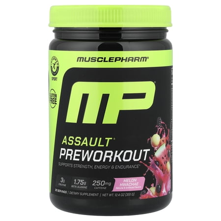 MusclePharm Assault® Preworkout, Melon Hwachae, 12.4 oz (351 g)