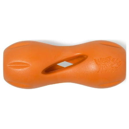 UPC: 0747473757429 | West Paw Zogoflex Qwizl Small 5.5  Dog Toy Tangerine