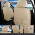 thumbnail image 5 of Front Seat Covers Fit for Nissan Versa 2006-2026, Premium Faux Leather Waterproof Breathable Anti‑Slip Seat Protectors, Beige, 5 of 7