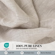 Simple&Opulence 100% Linen Sheet Set-Pure Linen Bedding Sheet-4 Pieces (1 Flat Sheet,1 Fitted Sheet,2 Pillowcase)-Embroidery Collection,Soft & Cozy,Cooling Bedding- Queen Size, Linen