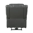 thumbnail image 3 of Lexicon Foxcroft Modern Wood & Faux Leather Power Reclining Chair in Gray, 3 of 4