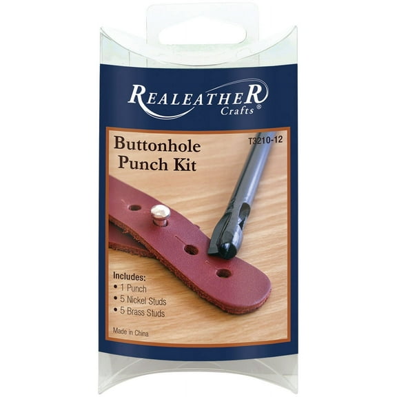 Realeather(R) Crafts Buttonhole Punch Set