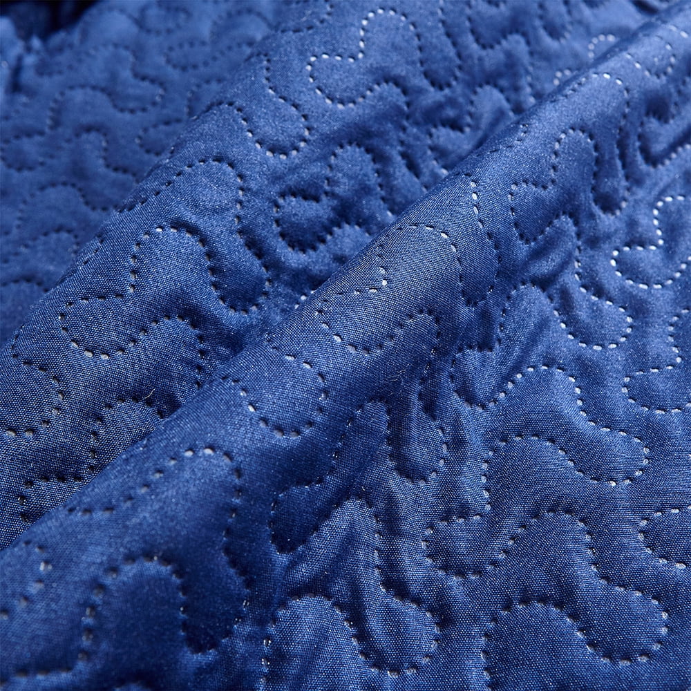 JML Quilt Set King 3 Piece Coverlet, Microfiber Embossed Bedspread with 2 Shams,92"x104"