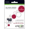 Cricket $50 Top-Up 3G High-Speed Wireless Internet Prepaid Card