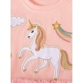 thumbnail image 6 of Bellafa Toddler Girls Tutu Dresses Ruffle Short Sleeve Summer Dress Prinecess Unicorn Birthday Party Tulle Dress 2-7Y, 6 of 7