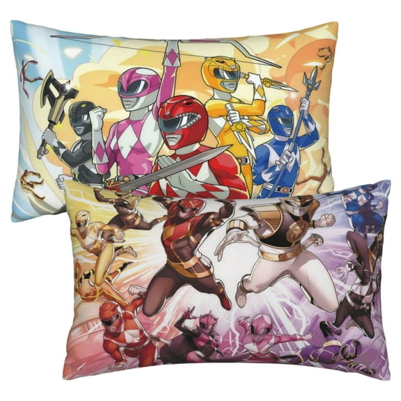 1PCS For Power Rangers Cartoon Themed Character Pillowcases, 20x30 Inch Double-Sided Design Pillow Cases with Hidden Zipper, Soft Breathable Fabric for Lounge Decor and Comfort Pillowcases