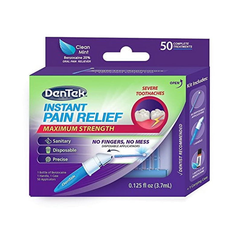 DenTek Instant Oral Pain Relief, Adult Mouthwash Kit, Benzocaine