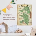 thumbnail image 6 of FMSHPON Vintage World Map Trees Mountains Clipboard Hardboard Wood Nursing Clip Board and Pull for Standard A4 Letter 13x9 inches, 6 of 7