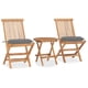 thumbnail image 1 of Juego de comedor para jardín VidaXL, plegable, 3 piezas, madera de teca con cojines, 1 of 8