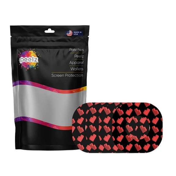Peelz Pixel Hearts Patch Tape Designed for the DEXCOM G7 and Stelo