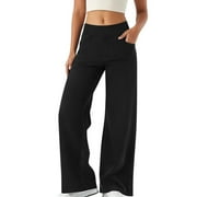 Womens Jeans Petite Stretch High Waist with Pocket Wide Leg Straight Pants for Women