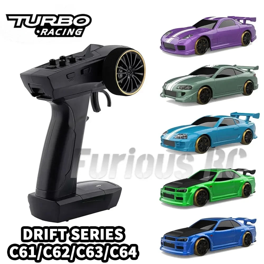 TURBO RACING 1:76 Flat Running Drift Car C75 C61 C62 C63 C64