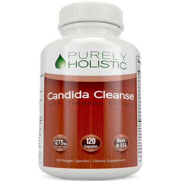 Candida Cleanse 120 Capsules Veggie Caps with Herbs, Antifungals