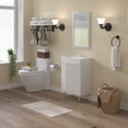 thumbnail image 6 of 21.6" Open-Shelving Bathroom Vanity with Ceramic Sink, Cloakroom Left Side Open Shelf Storage Cabinet, White Ceramic Countertop with Soft-Closing Doors, 6 of 7