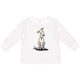 thumbnail image 3 of Inktastic Curious Greyhound Boys or Girls Long Sleeve Toddler T-Shirt, 3 of 5