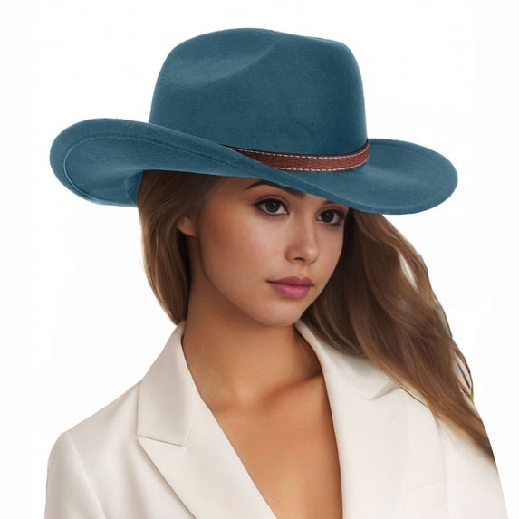 jiaxiM Straw Cowboy Hats for Men Women Men Classic Western Cowboy Hat Small Short Wide Brim Cattleman Style for Beach Outdoor Travel and Daily Use