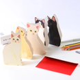 thumbnail image 4 of Tarjetas de Felicitación de 1/5/10 piezas, tarjetas de felicitación Retro hechas a mano, flor seca, nota de agradecimiento, gato negro, blanco y amarillo, tarjeta de agradecimiento para fiesta de cump, 4 of 4