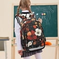 thumbnail image 7 of FORMRS Unisex School Backpack 17" Student Travel Bag with Laptop Compartment, Red Flowers Pattern, 7 of 7