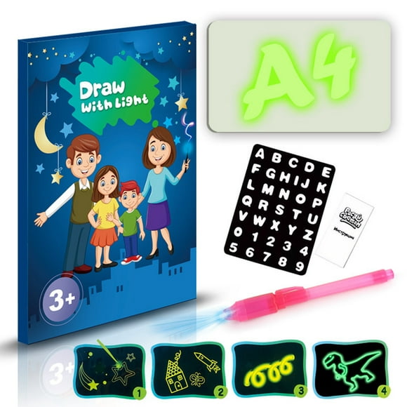 Kids Drawing Board Funny Glow in the Dark Drawing Pad Draw with Light Tablet