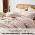 thumbnail image 5 of Davulos Queen Comforter Set 7 Pieces Pink Queen Bedding Set for All Seasons Bed in a Bag with Comforter, Sheets, Pillowcases & Shams, 5 of 7