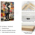 thumbnail image 6 of AVOI Graffiti Wall Art Street Pop Graffiti Canvas Prints Black Boy Pictures Colorful Figure Poster Black Boy Colorful Paintings Abstract Modern Wall Decor For Living Room Bedroom Frame: 16x16in, 6 of 6
