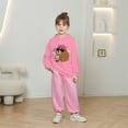 thumbnail image 2 of lnmuld Cute Tops for Teens Girls Hooded Sweatshirt Capybara Print Casual Loose Fit Long Sleeve Top for Toddler Kids Soft Comfortable Autumn Winter Outfits Size:2-3 Years, 2 of 5