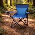 thumbnail image 3 of Silla Plegable para Camping Pesca Playa y Exteriores de Lona Impermebale con Porta Vaso Ligera - Silla para Exterior Ergonomica con Estructura de Acero y Funda Transportadora, 3 of 7