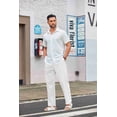 thumbnail image 6 of COOFANDY Men's Cotton Linen Yoga Pants Lightweight Straight Leg Pants Casual Vacation Beach Wedding Dress Trousers, 6 of 9