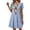 Z1#Sky Blue815, variant on Puliio Midi Dresses for Women, Short Sleeve V Neck Floral Embroidery Loose Casual Summer Dress
