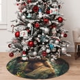 thumbnail image 5 of Yiaed Jungle Hat Bear Print Christmas Tree Skirt , Tree SkirtsTree Mat for Christmas Winter Holiday Indoor Decorations-36", 5 of 7