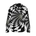 thumbnail image 3 of Daiia 3D Vortex Illusion UPF 50+ Sun Protection Hoodie Jacket Lightweight Long Sleeve Sun Shirt for Women Men with Pocket Hiking Outdoor-Medium, 3 of 9