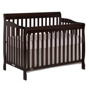 Angle View: Dream On Me Ashton 5-in-1 Convertible Crib Espresso