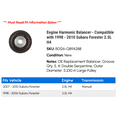 thumbnail image 2 of Engine Harmonic Balancer - Compatible with 1998 - 2010 Subaru Forester 2.5L H4 1999 2000 2001 2002 2003 2004 2005 2006 2007 2008 2009, 2 of 2