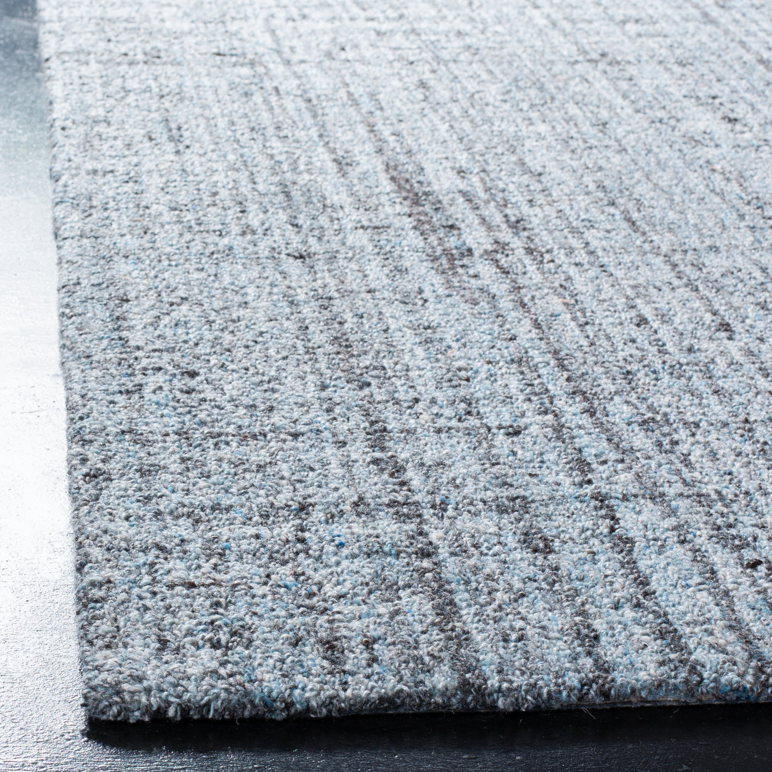 SAFAVIEH Abstract Claes Striped Overdyed Runner Rug, Blue/Black, 2'3" x 8'